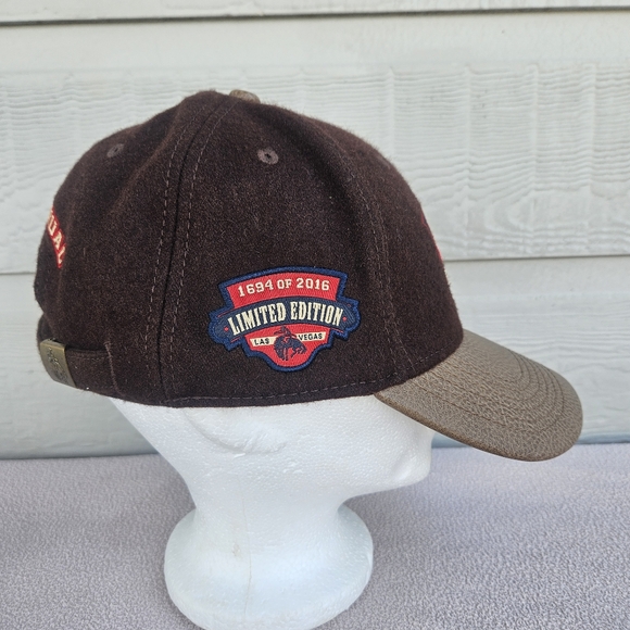 Wrangler NFR Las Vegas Limited Edition Baseball Cap 2016 Brown Wool Adjustable - Picture 5 of 9